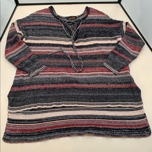 Shyanne Lace Front Long Sleeve Sweater Size Small